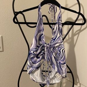 SHEIN Swirl Pattern Halter Top